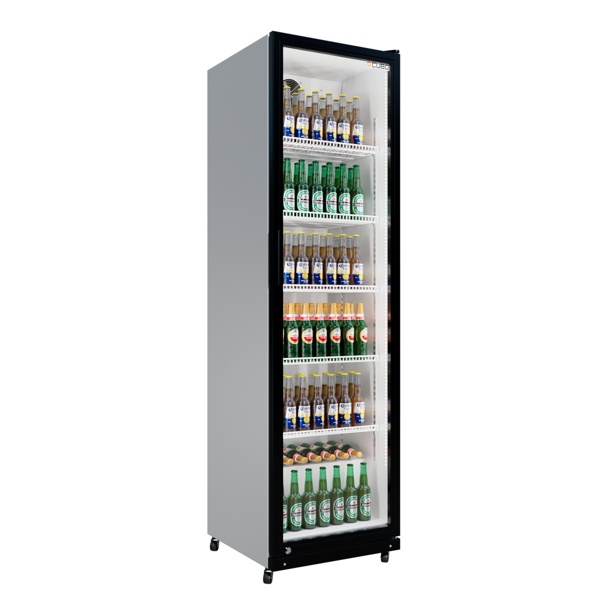 Cubo Display Fridge 373L - 1 Glass Door with LED lights- Lockable - Energy Efficient - CS-390W