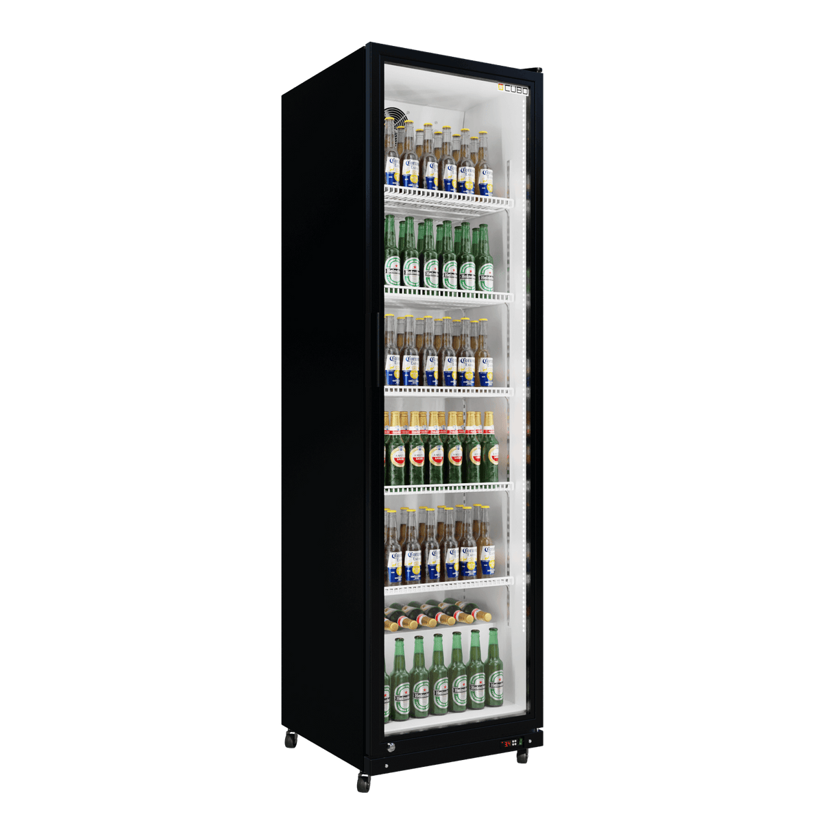 Cubo Drankenkoelkast 373L - Glazen deur met LED-verlichting - Afsluitbaar met slot - Energiezuinig - CS-390W
