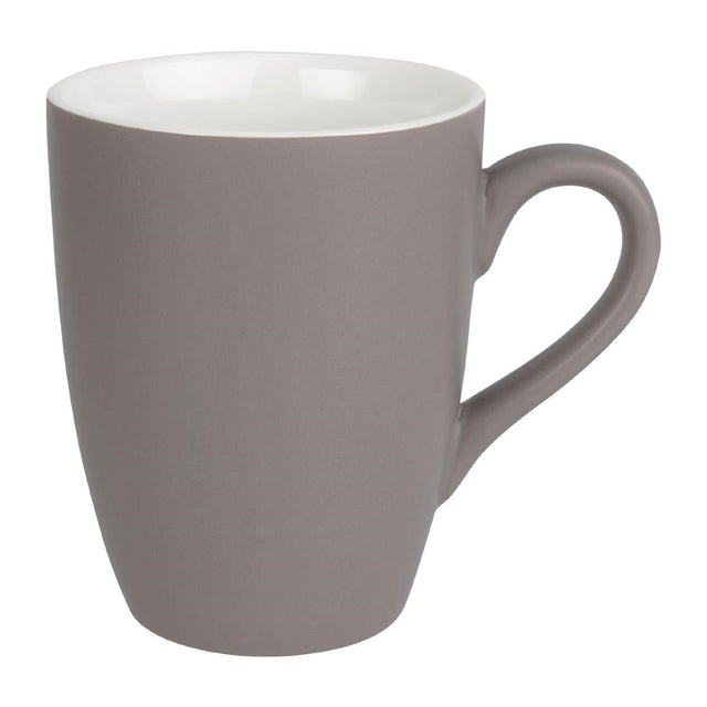 Olympia Matt Pastel Mug Grey 340ml (Pack of 6) - CS041  Olympia