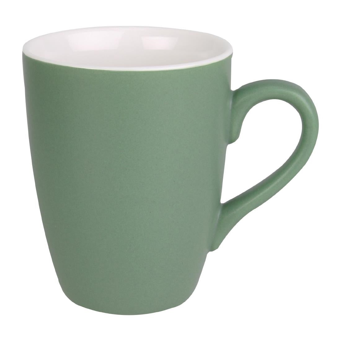 Olympia Matt Pastel Mug Green 340ml (Pack of 6) - CS044  Olympia