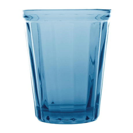 Olympia Cabot Panelled Glass Tumbler Blue 260ml (Pack of 6) - CR828  Olympia