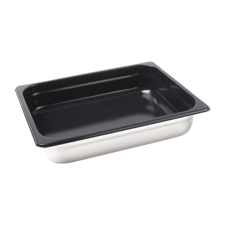 Vogue Heavy Duty Stainless Steel Non Stick 1/2 Gastronorm Tray 65mm - CS756  Vogue