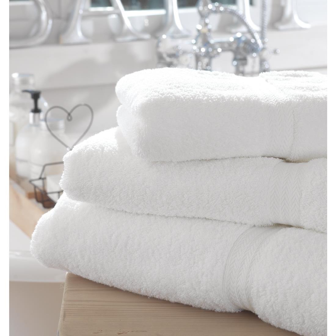 Mitre Comfort Riviera Bath Towel White - GT854  Mitre Comfort