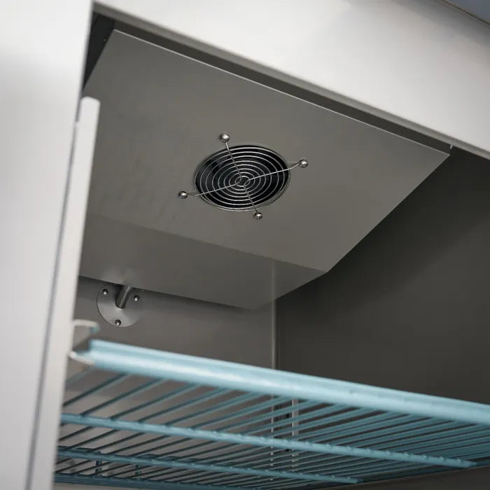 Maxima Kühlschrank – 600L – 3 verstellbare Einlegeböden (2/1 GN) – Edelstahl – auf Rollen