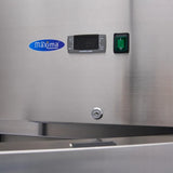 Maxima Kühlschrank – 600L – 3 verstellbare Einlegeböden (2/1 GN) – Edelstahl – auf Rollen