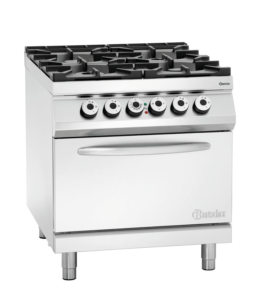 Bartscher Gas stove, 4 burners,el. oven,2/1GN - 2952271