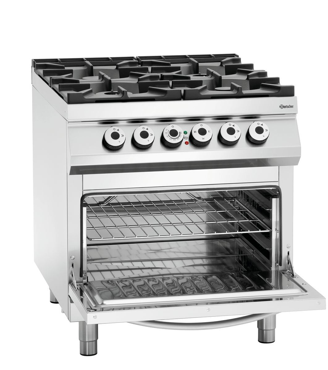 Bartscher Gas stove, 4 burners,el. oven,2/1GN - 2952271