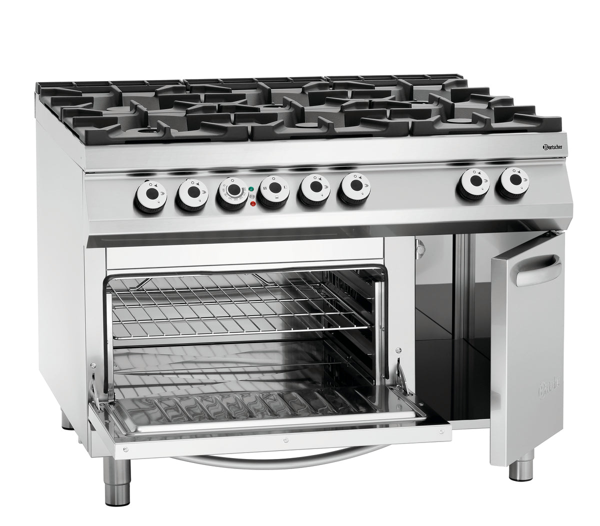 Bartscher Gas stove, 6BRs,el. oven,2/1GN NS - 2952481