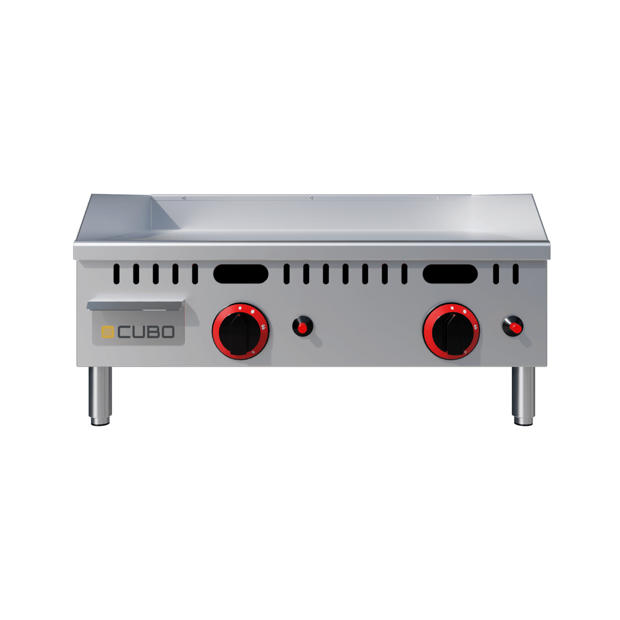 CUBO Gasgrillplatte 61 cm – 2 Brenner, Arbeitsplatte – 2 x 3 kW – CS-PL-JY-610