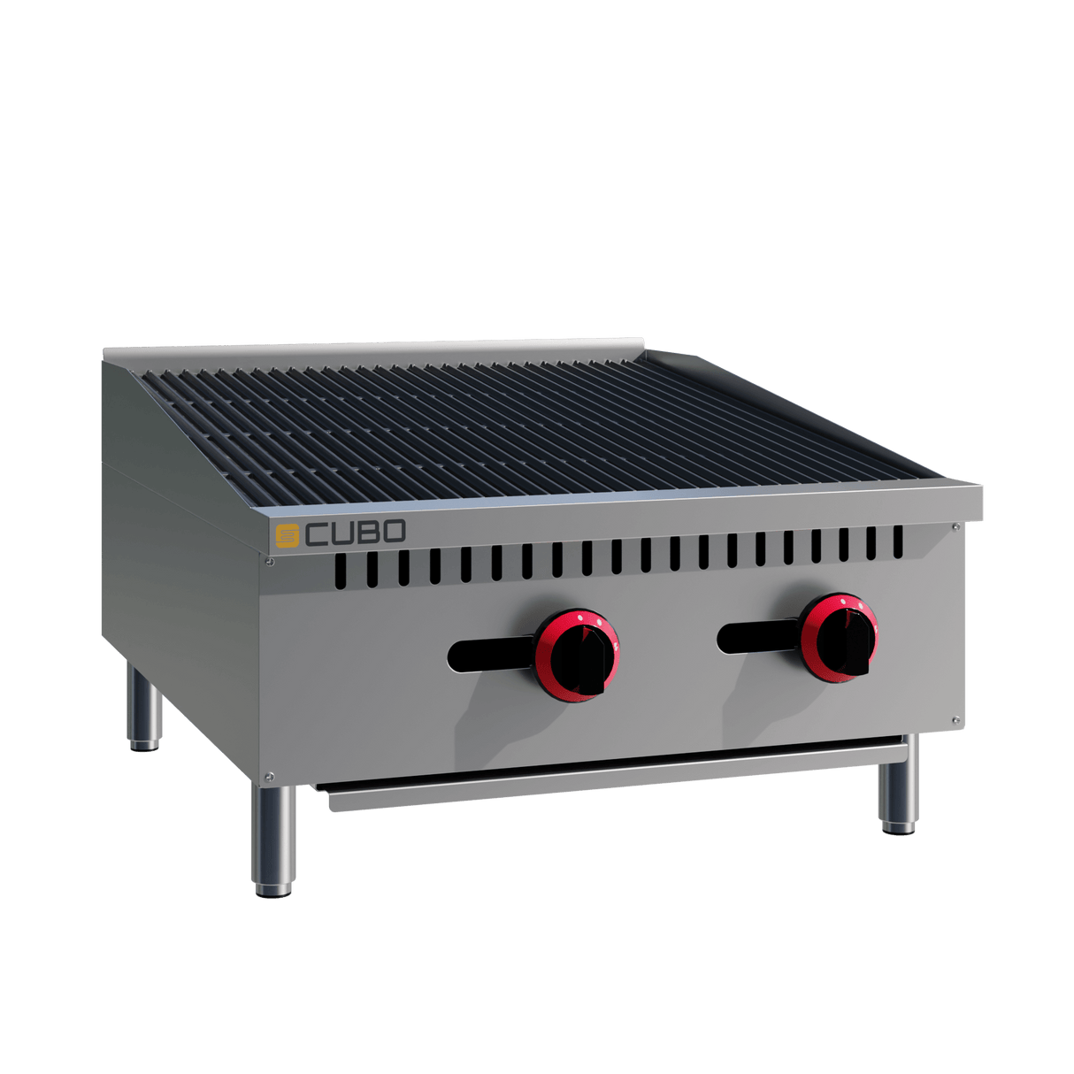CUBO Chargrill Gas 60cm - 2-pits kookplaat - 2 x 7.5kW - CS-RFS-24-R-OZ