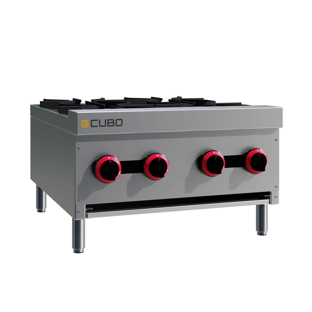 CUBO Gaskochfeld 61,5 cm – Arbeitsplatte mit 4 Brennern – 4 x 4,5 kW – CS-XRB-4-OZ-M