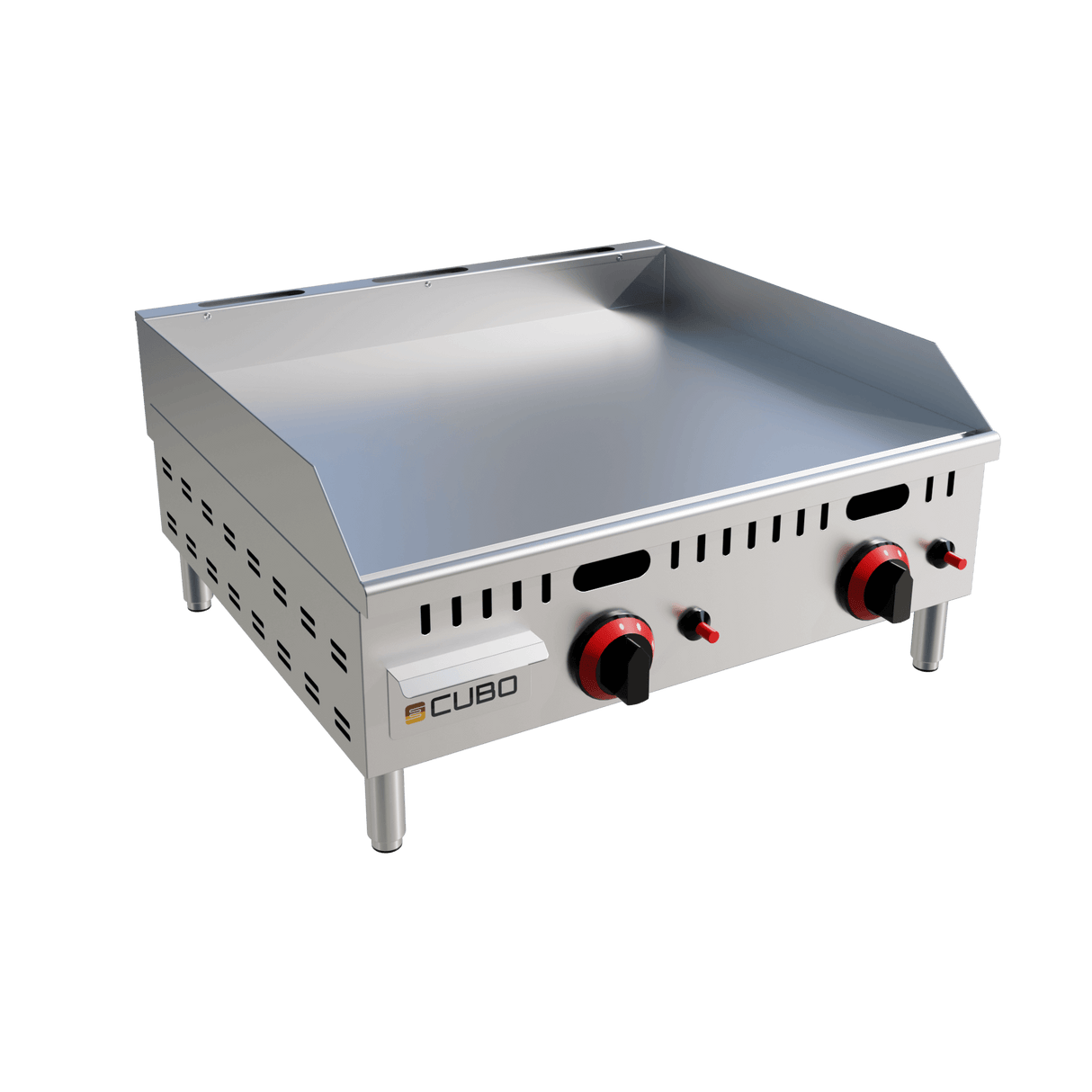 CUBO Gasgrillplatte 61 cm – 2 Brenner, Arbeitsplatte – 2 x 3 kW – CS-PL-JY-610