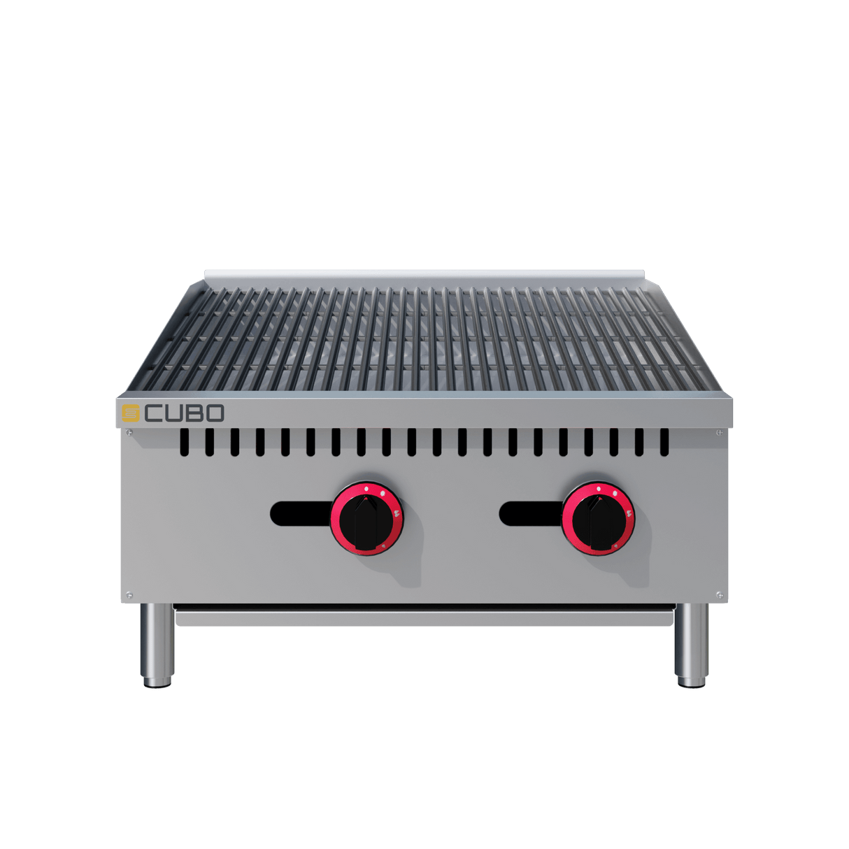 CUBO Chargrill Gas 60cm - 2-pits kookplaat - 2 x 7.5kW - CS-RFS-24-R-OZ