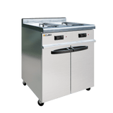 CUBO Gasfritteuse 2 x 20 l – freistehend – Doppelkorb, Doppeltank – CS-TG70-QC-2