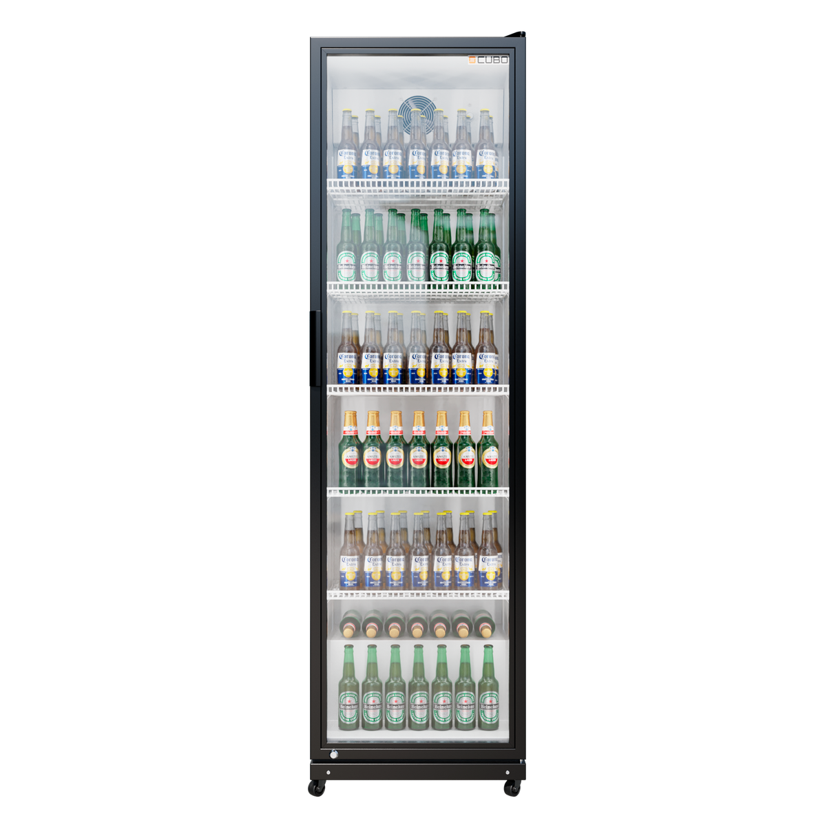 Cubo Display Fridge 373L - 1 Glass Door with LED lights- Lockable - Energy Efficient - CS-390W