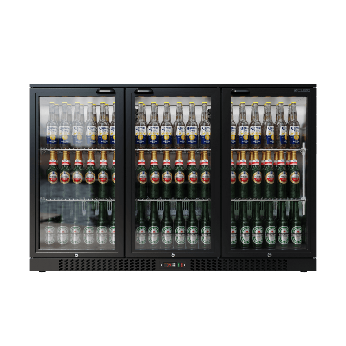 Cubo Barkühlschrank 324L - 3 Glasflügeltüren- Abschließbar - CS-320H-EE