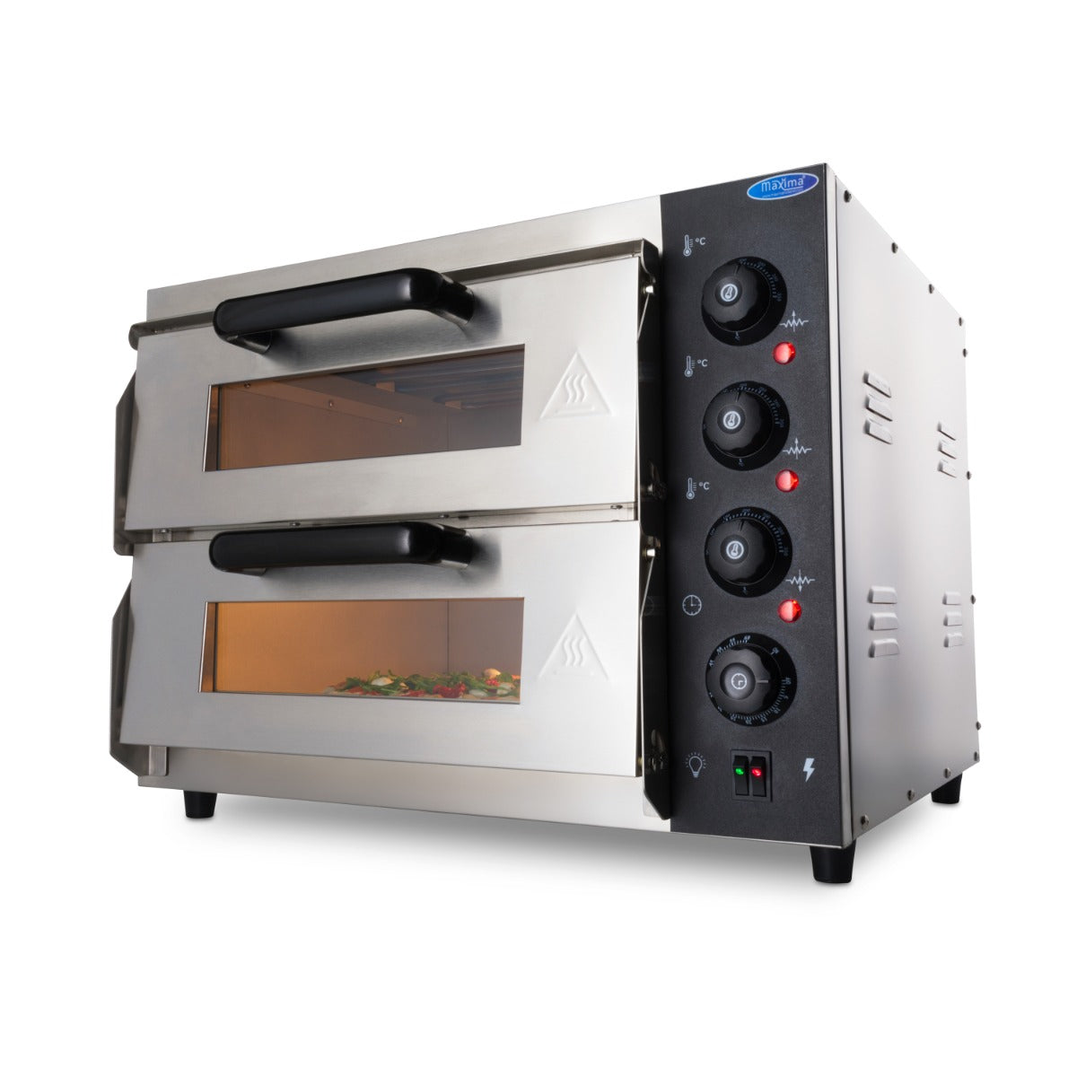 Maxima Pizza Oven - Geschikt voor 2 x Ø40cm Pizza's - Dubbeldeks - 09362155