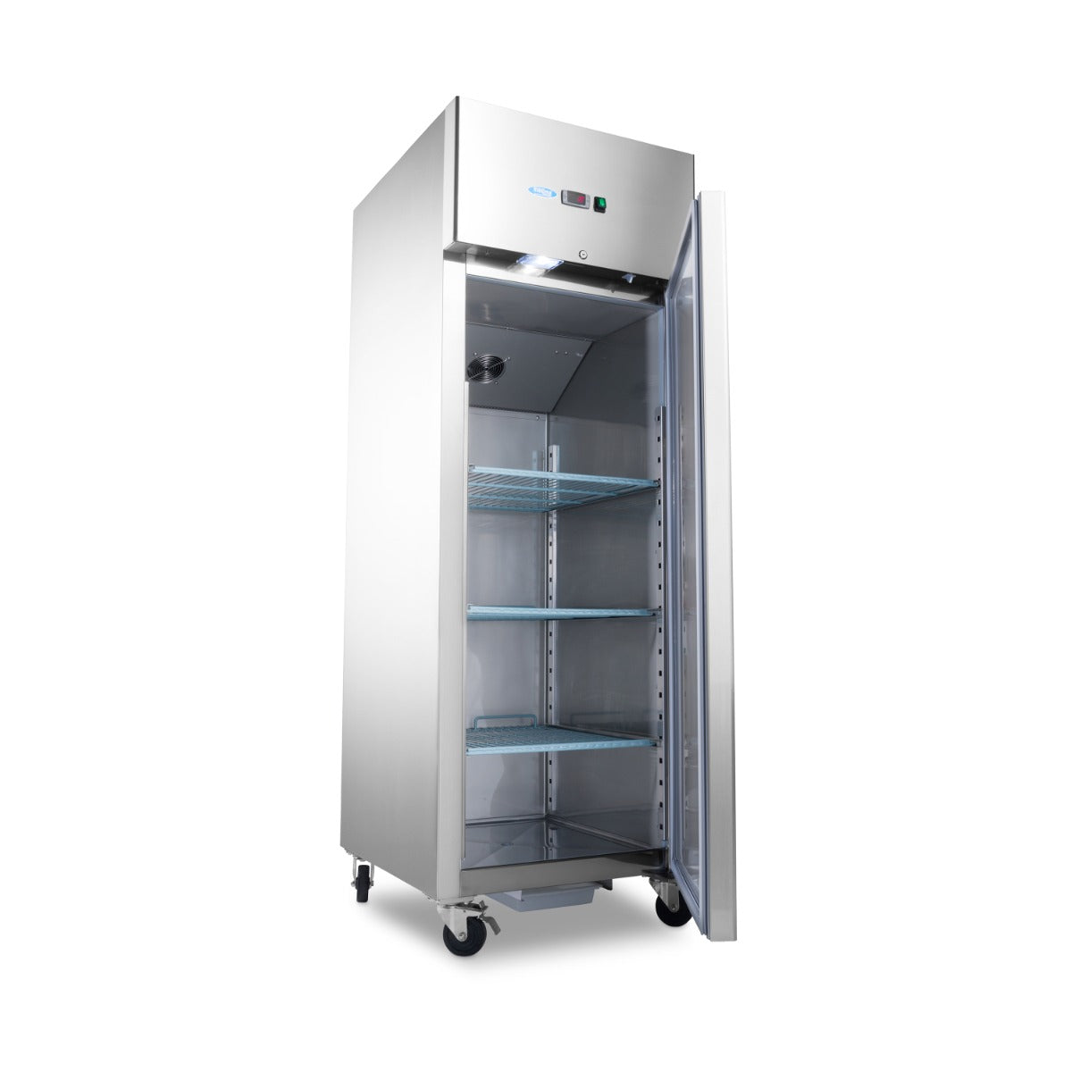 Maxima  Fridge - 600L - 3 Adjustable Shelves (2/1 GN) - on Wheels - Stainless Steel  - 09400000