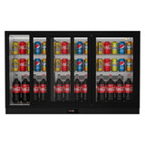 Bar Fridge 324L - 3 Sliding Glass Doors - Lockable - CS-320S-EE