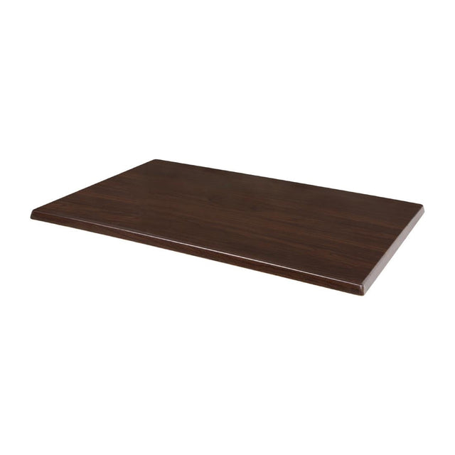 Bolero Pre-drilled Rectangular Tabletop Dark Brown - CW131  Bolero