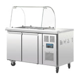 Polar U-Series Double Door Refrigerated Gastronorm Saladette Counter - CT393 Saladette Counters Polar