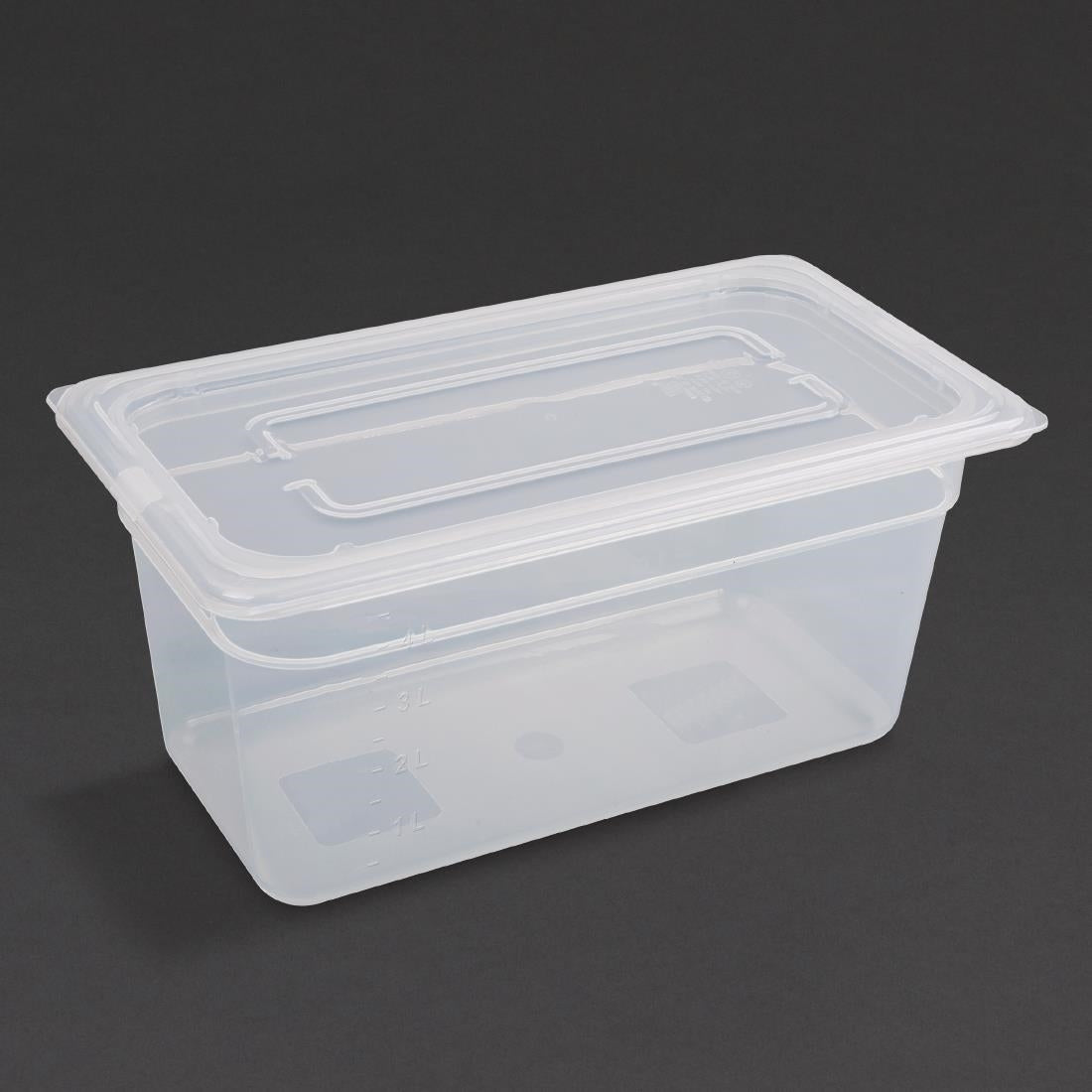 Vogue Polypropylene 1/3 Gastronorm Container with Lid 150mm (Pack of 4) - GJ520  Vogue