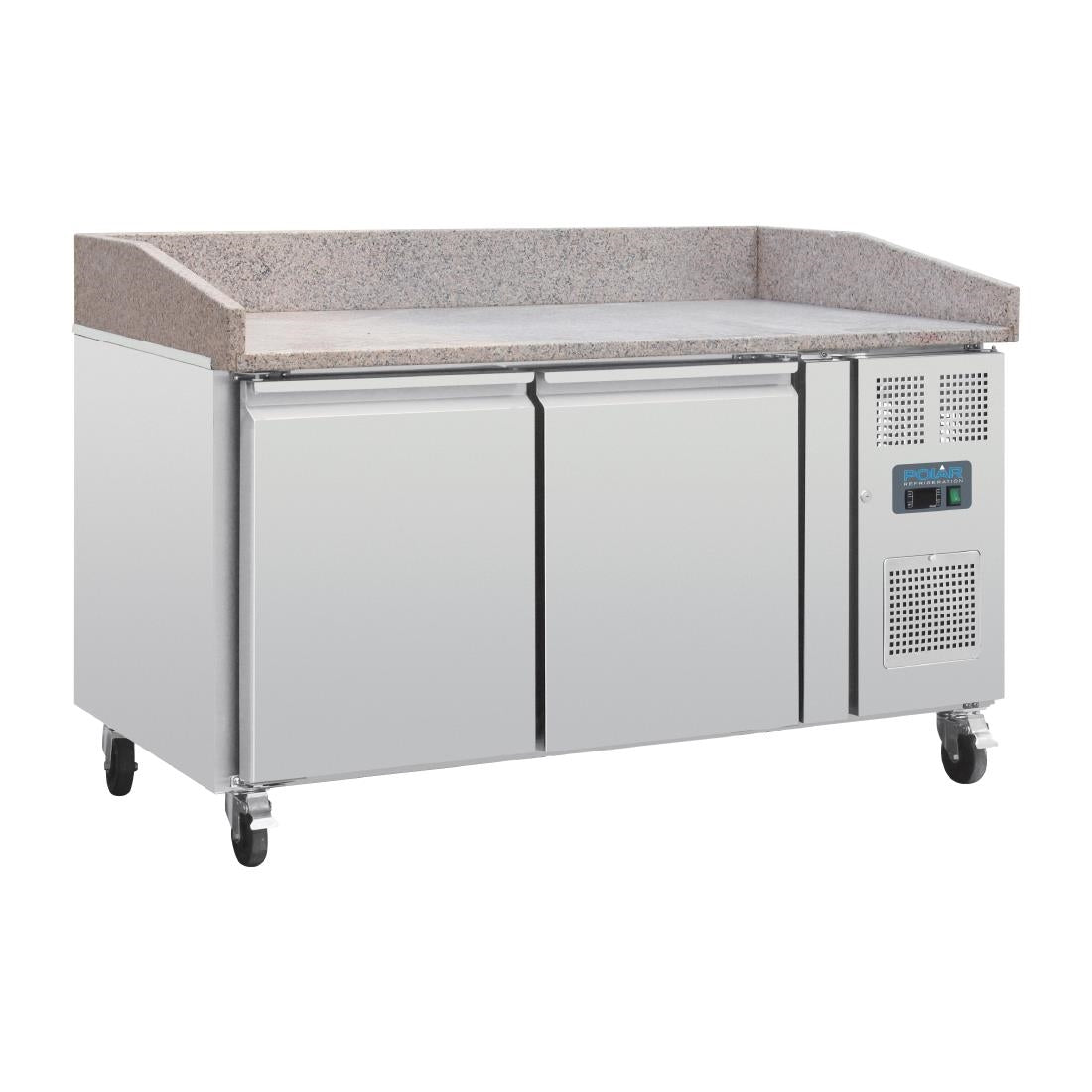 Polar U-Series Double Door Pizza Counter with Granite Top - CT424  Polar