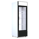 Display Fridge 335L - 1 Glass Door with Merchandising Canopy - Lockable - CS-370W-EE