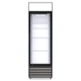 Display Fridge 335L - 1 Glass Door with Merchandising Canopy - Lockable - CS-370W-EE