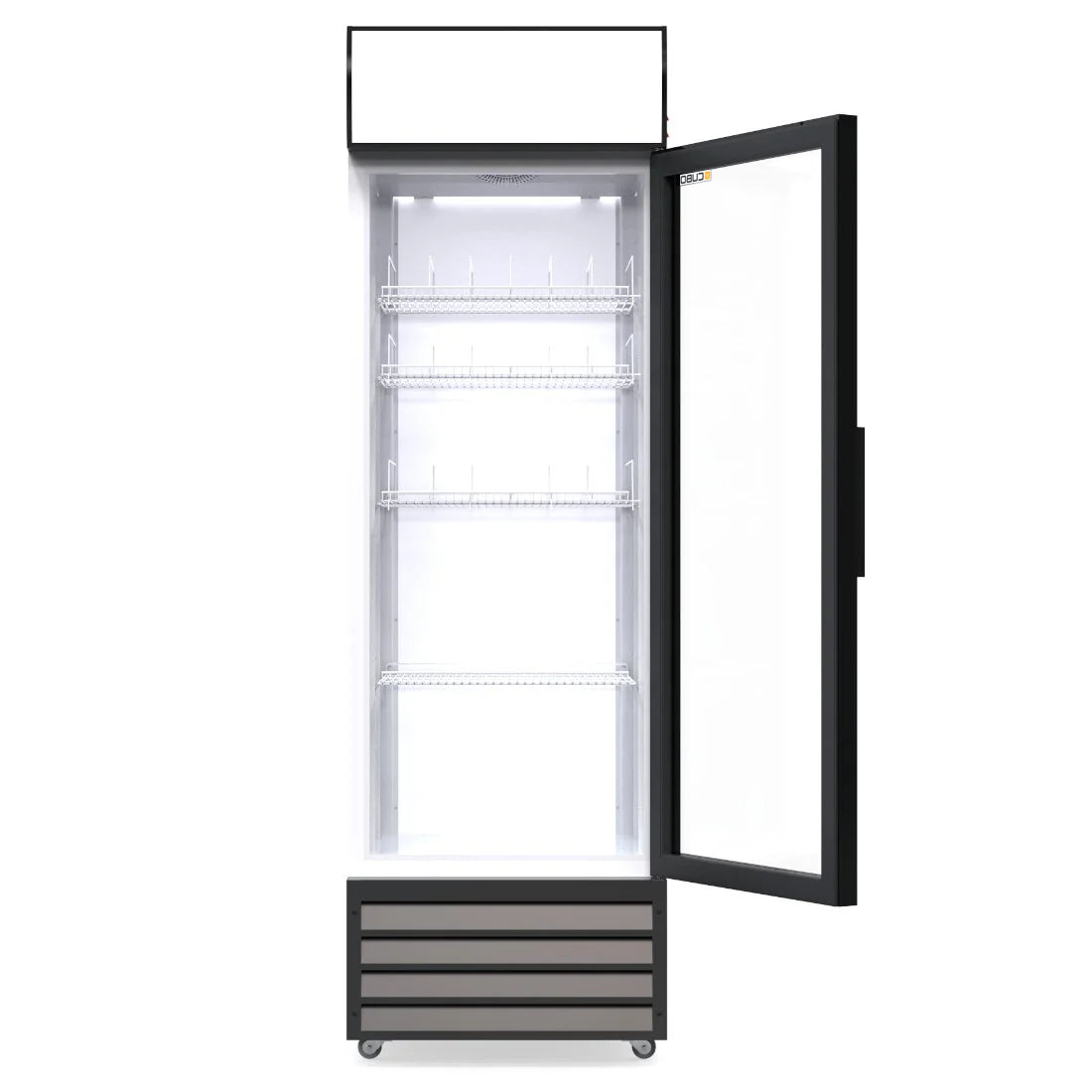 Getränkekühlschrank 335L - 1 Glastür & Werbedisplay - Abschließbar - CS-370W-EE