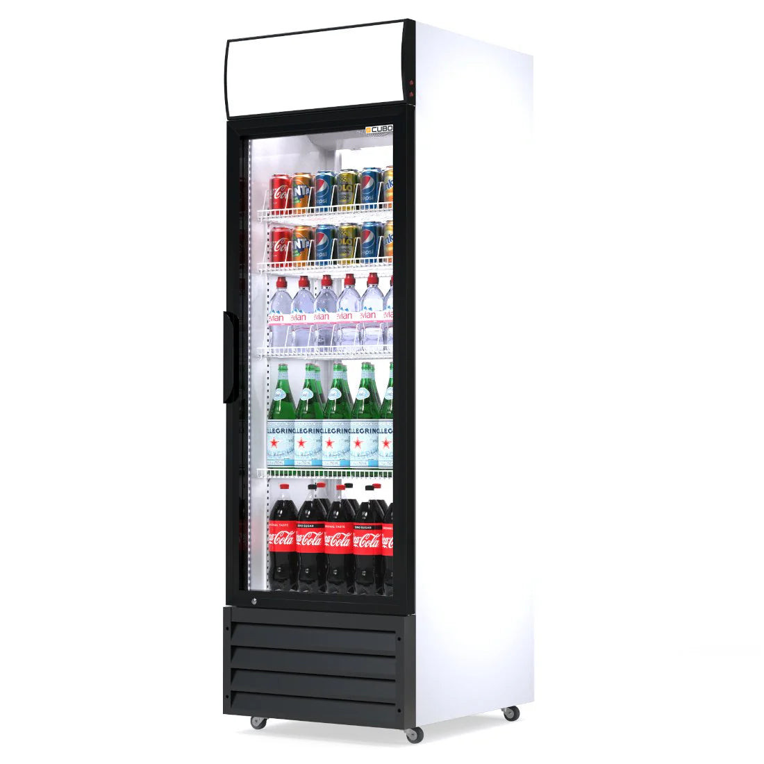 Getränkekühlschrank 335L - 1 Glastür & Werbedisplay - Abschließbar - CS-370W-EE