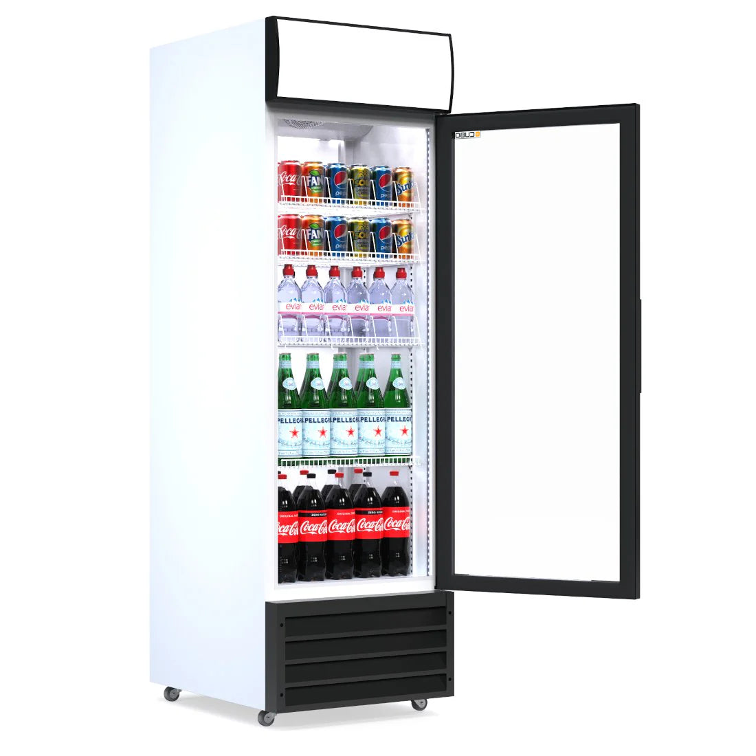 Drankenkoelkast 335L - Glazen deur met reclamedisplay - Afsluitbaar met slot - CS-370W-EE