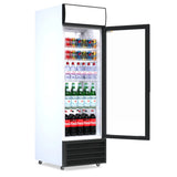 Display Fridge 335L - 1 Glass Door with Merchandising Canopy - Lockable - CS-370W-EE