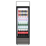 Display Fridge 335L - 1 Glass Door with Merchandising Canopy - Lockable - CS-370W-EE