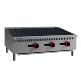 CUBO Chargrill Gas 90cm - 3-pits kookplaat - 3 x 7.5kW - CS-RFS-36-R-OZ