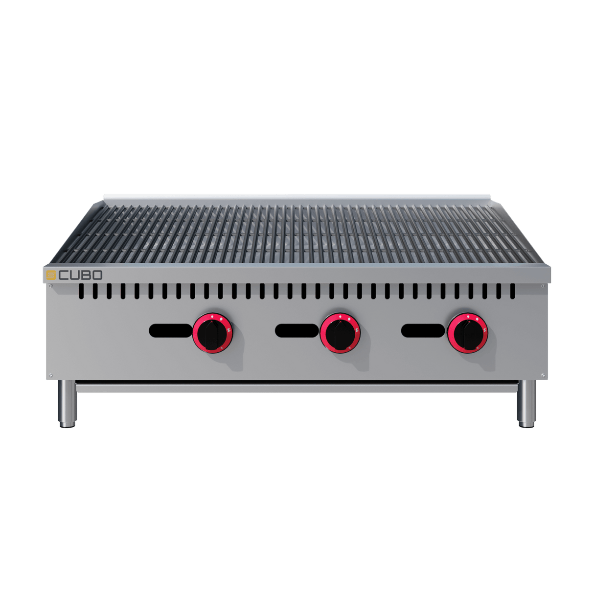 CUBO Chargrill Gas 90cm - 3-pits kookplaat - 3 x 7.5kW - CS-RFS-36-R-OZ