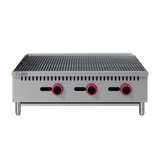 CUBO Chargrill Gas 90cm - 3-pits kookplaat - 3 x 7.5kW - CS-RFS-36-R-OZ
