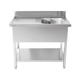 CUBO Stainless Steel Single Sink with Right Drain Board 1200mm CS-SSWB-1200