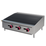 CUBO Chargrill Gas 90cm - 3-pits kookplaat - 3 x 7.5kW - CS-RFS-36-R-OZ
