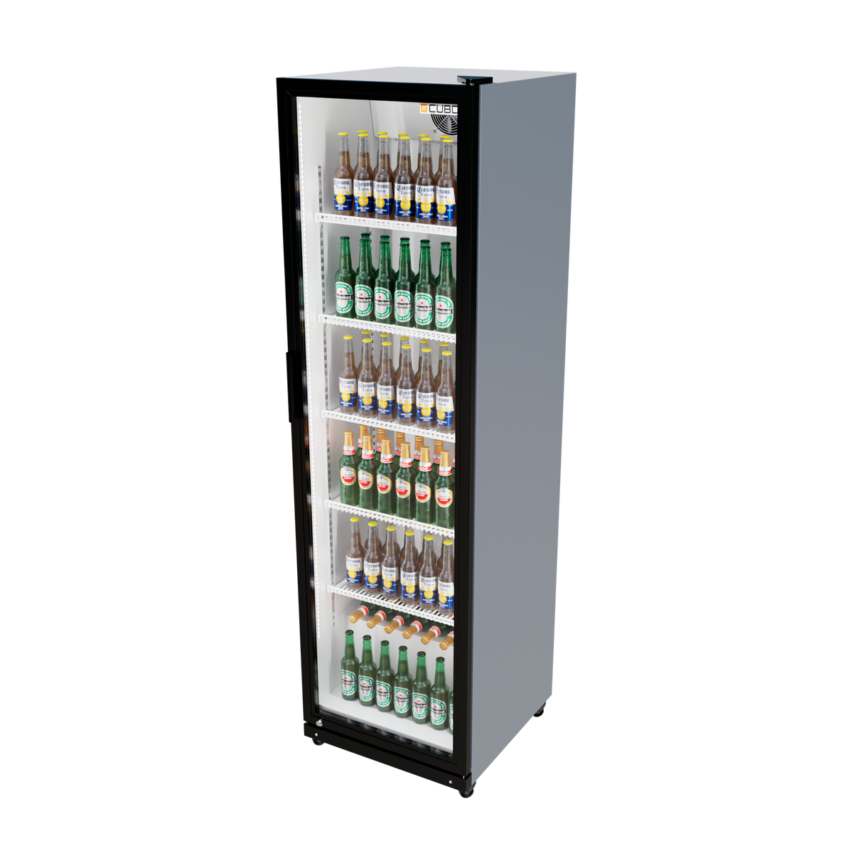 Cubo Display Fridge 373L - 1 Glass Door with LED lights- Lockable - Energy Efficient - CS-390W