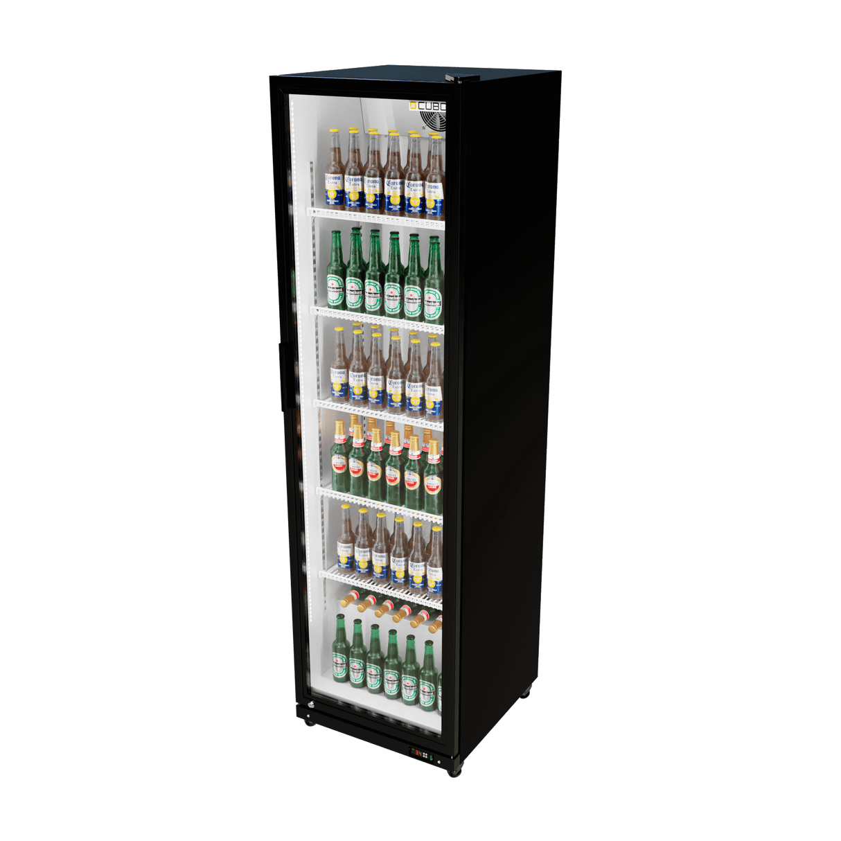Cubo Drankenkoelkast 373L - Glazen deur met LED-verlichting - Afsluitbaar met slot - Energiezuinig - CS-390W
