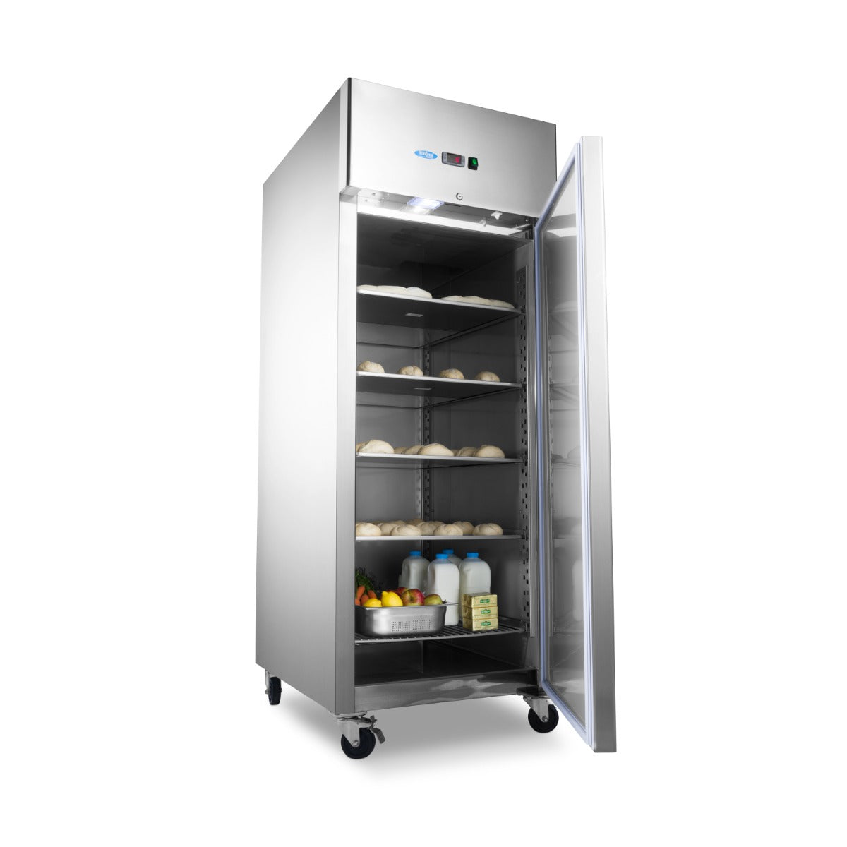 Maxima Bäckerei-Kühlschrank – 800 l – verstellbare Regale – passend für 60 x 40 cm – doppeltes Volumen – auf Rädern – 09400175