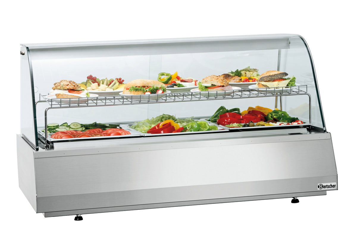 Bartscher Refr. display 3/1GN, curved glass - 405057
