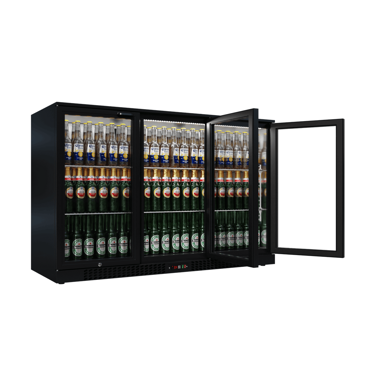 Cubo Barkühlschrank 324L - 3 Glasflügeltüren- Abschließbar - CS-320H-EE