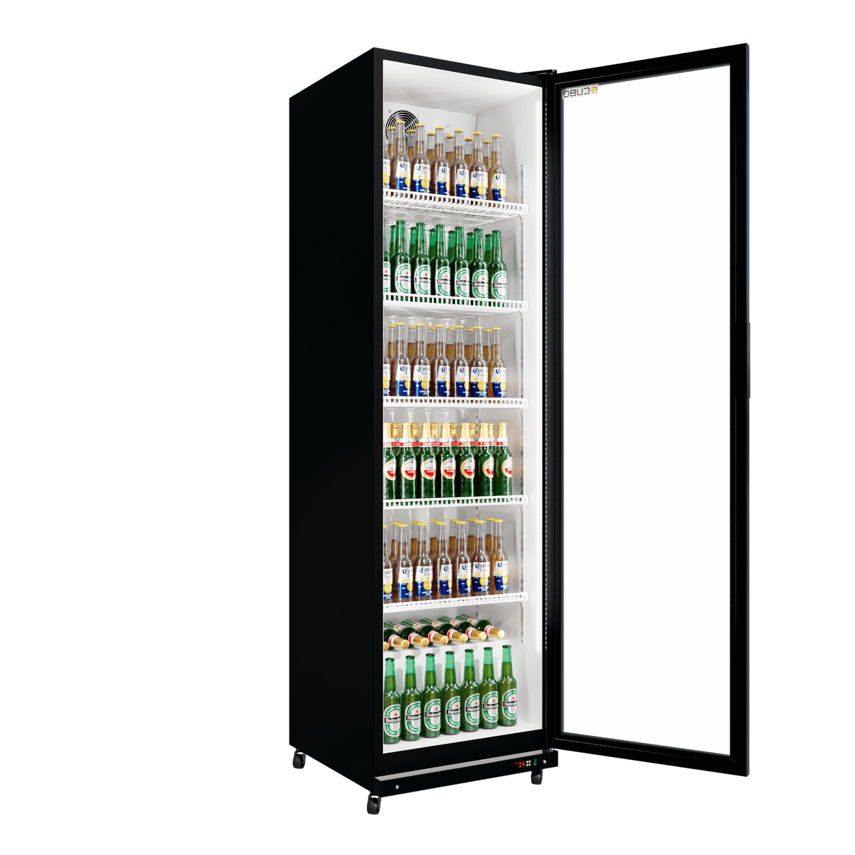 Cubo Drankenkoelkast 373L - Glazen deur met LED-verlichting - Afsluitbaar met slot - Energiezuinig - CS-390W
