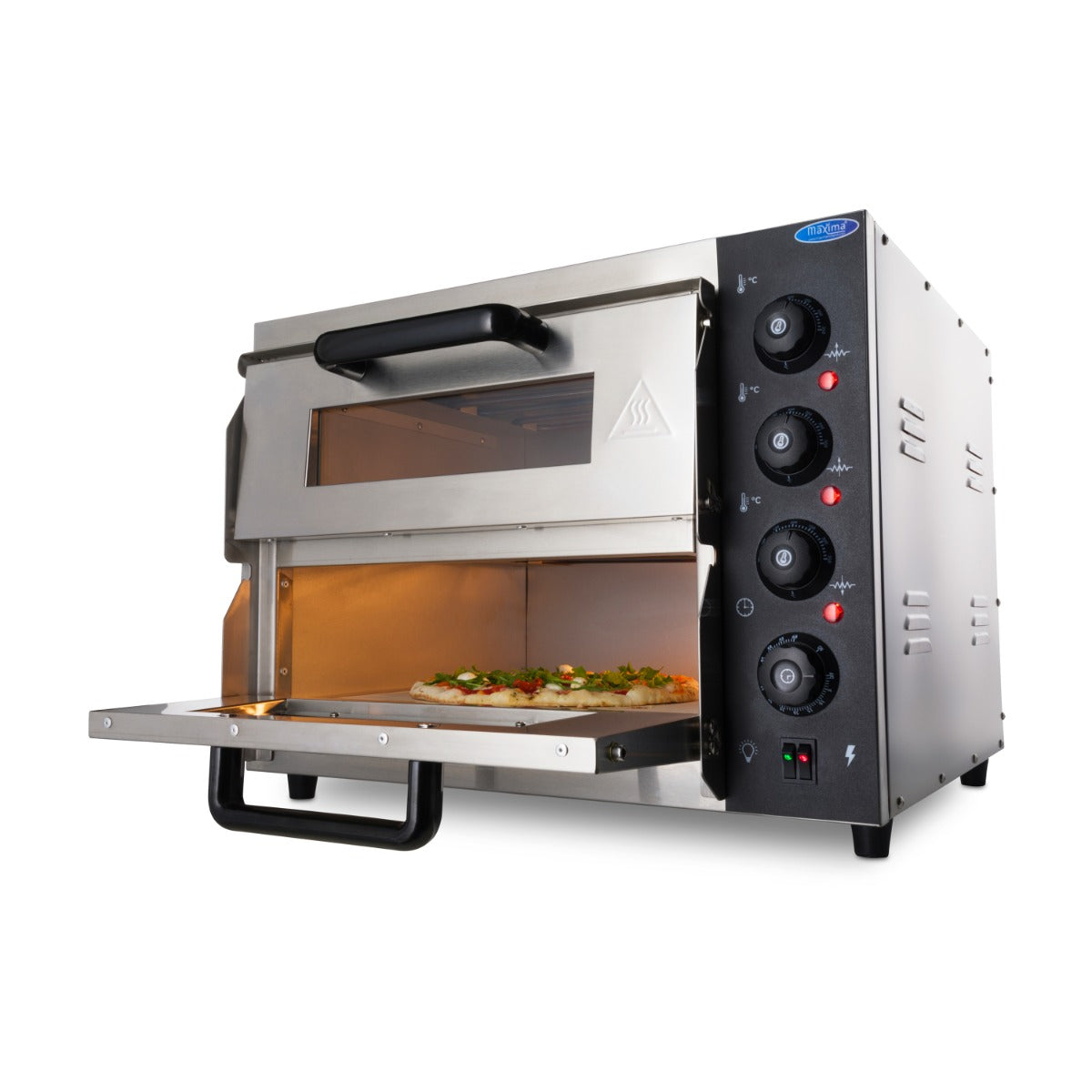 Maxima Pizzaofen - Für 2 x Ø40cm Pizza - Doppeldeck - 09362155