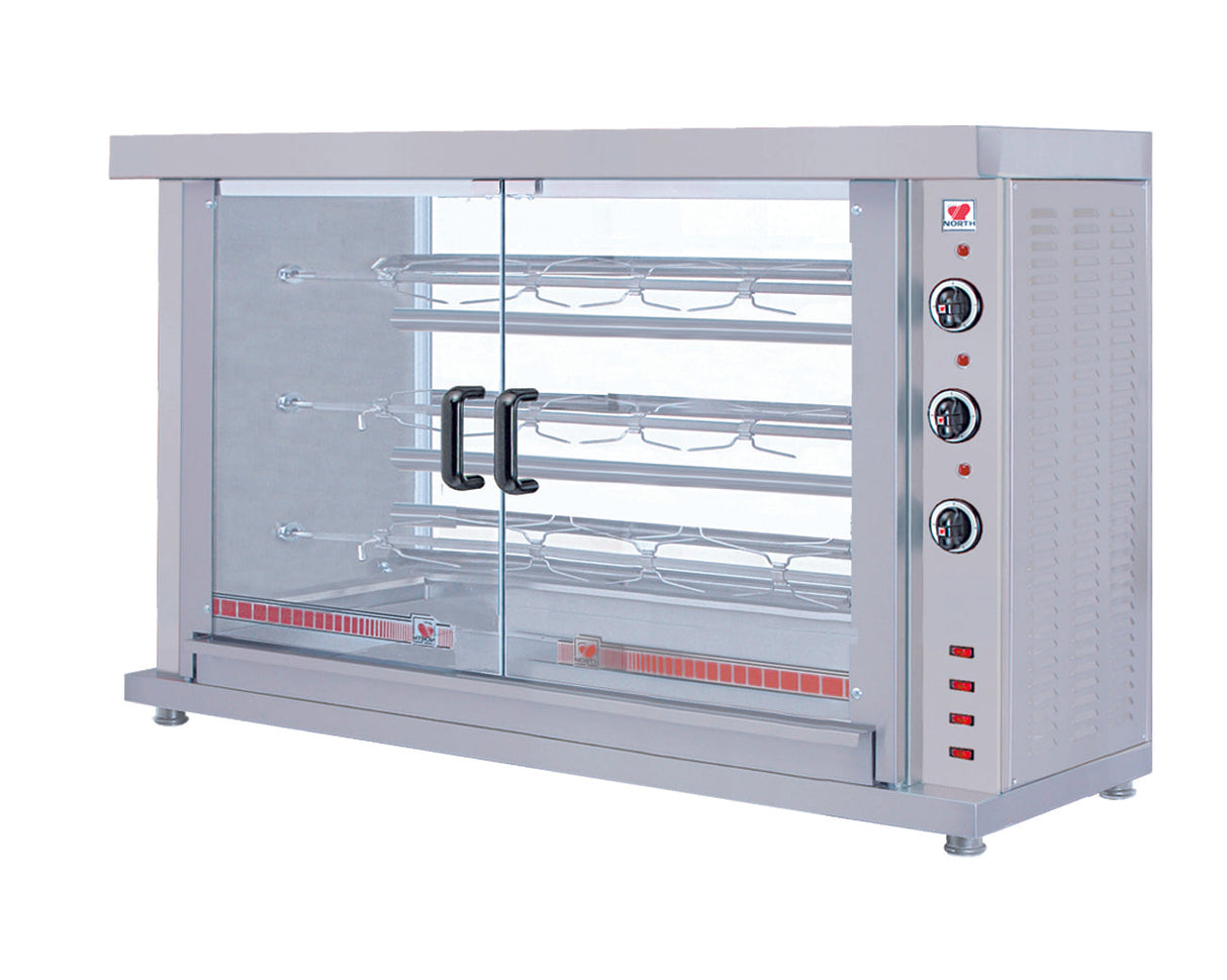 Combisteel Chicken Rotisseries Electric 3 Spits - 7472.0035 Rotisseries and Hog Roasts Combisteel   