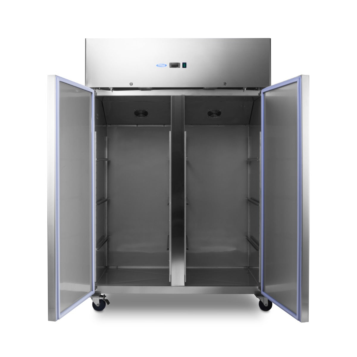 Maxima  Fridge - 1200L - 6 Adjustable Shelves (2/1 GN) - on Wheels - Stainless Steel  - 09400010