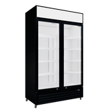 CUBO Kühlvitrine 525L - 2 Glastüren mit Scharnieren und Warendach - Abschließbar - Energieeffizient - CS-690A-EE