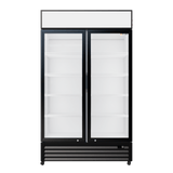 CUBO Kühlvitrine 525L - 2 Glastüren mit Scharnieren und Warendach - Abschließbar - Energieeffizient - CS-690A-EE